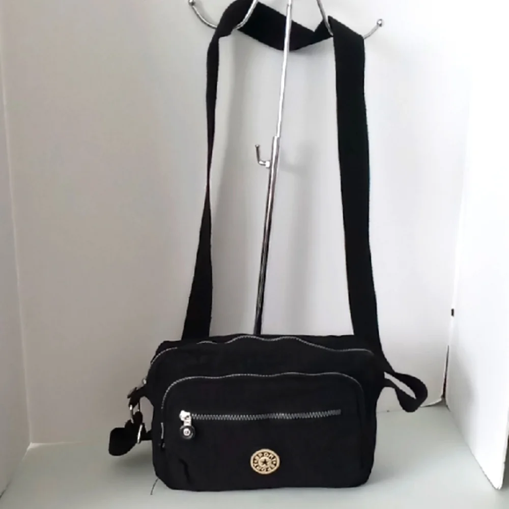SPORT - Black Crossbody/Fanny Pack- Black Water Resistant - Large Travel Size